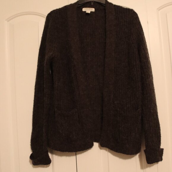 Forever 21 Soft Open Front Long Sleeve Cardigan Sweater Dark Grey size Medium - Picture 1 of 12